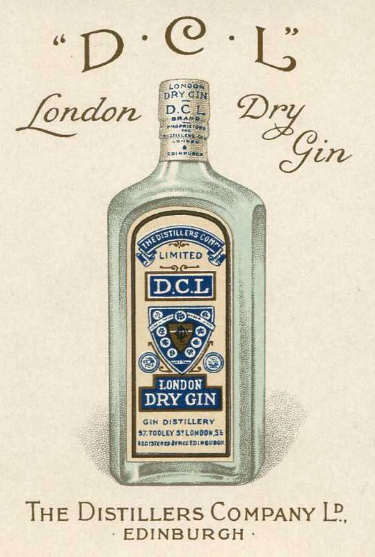 DCL London Dry Gin playing card